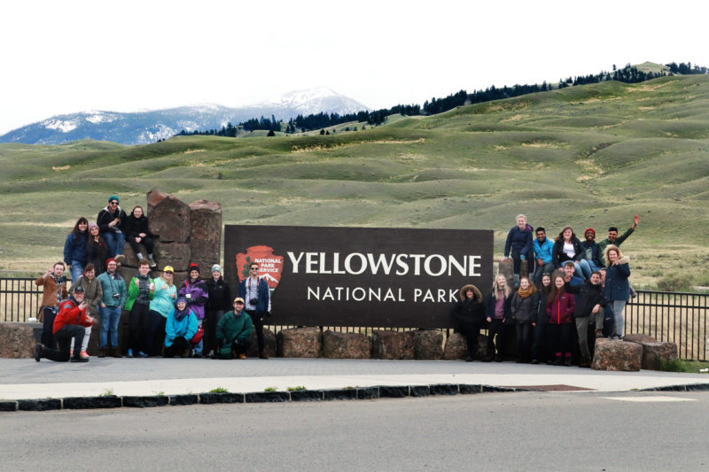 Students at Yellowstone National Park